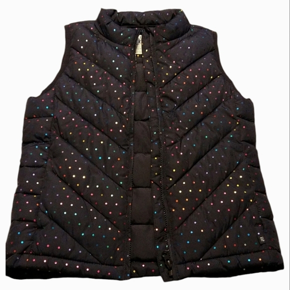 GAP Other - 2/$20 GAP navy puffer vest with rainbow colored polka dots size L